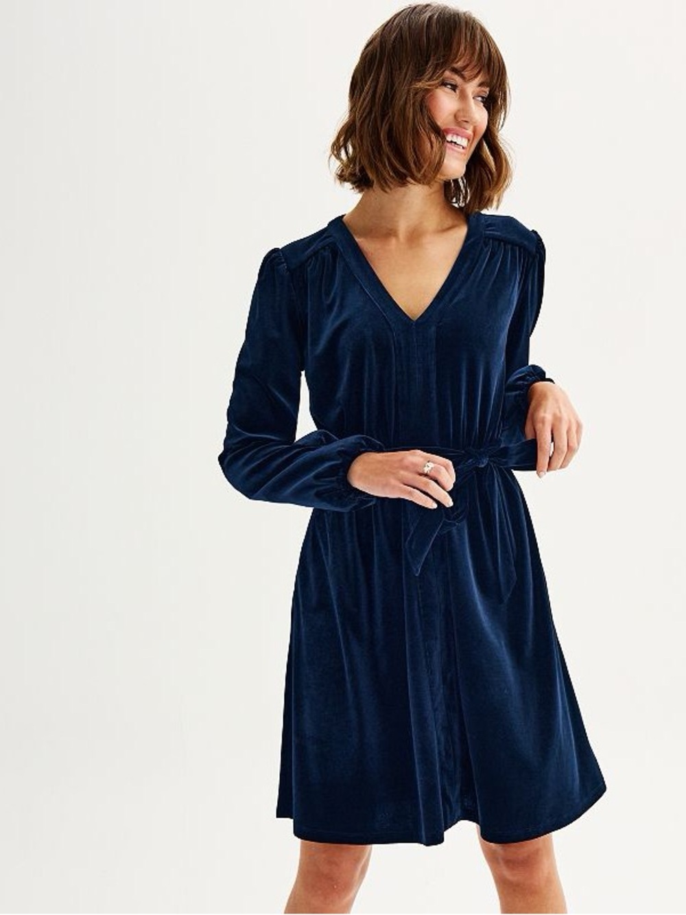 Daper James Velvet Long Sleeve Dress NWT